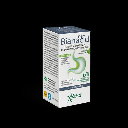 Eine Packung Aboca NeoBianacid, 14 Tabletten