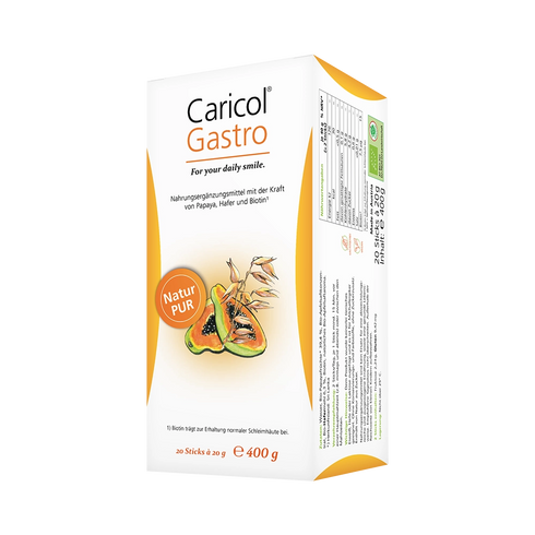 Eine Packung Caricol-Gastro, 20 Sticks à 20 Gramm