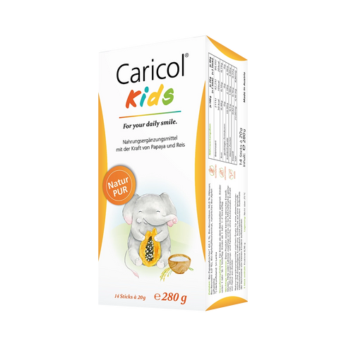 Eine Packung Caricol Kids, 14 Sticks à 20 Gramm