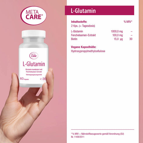 META-CARE L-Glutamin Inhaltsstoffe