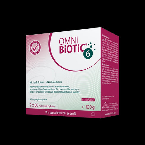 Eine Doppelpackung OMNi-BiOTiC 6, 2 Mal Pulver 60 Gramm