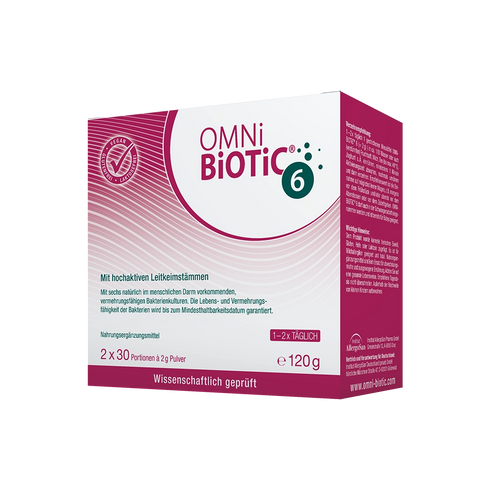 Eine Doppelpackung OMNi-BiOTiC 6, 2 Mal Pulver 60 Gramm