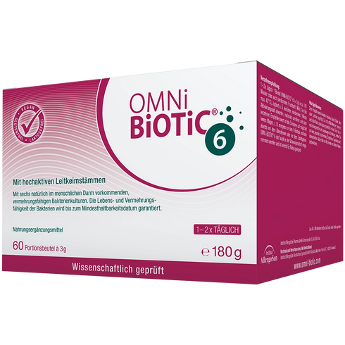 Eine Packung OMNi-BiOTiC 6, 60 Sachets à 3 Gramm