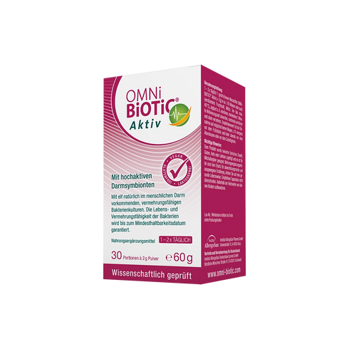 Eine Packung OMNi-BiOTiC Aktiv, 60 Gramm Pulver
