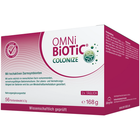 Eine Packung OMNi-BiOTiC COLONIZE, 56 Sachets à 3 Gramm