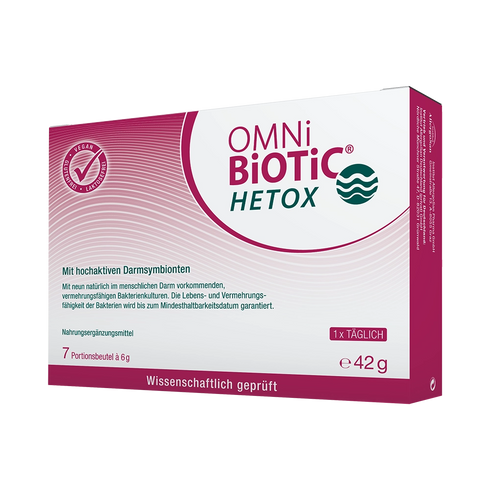Eine Packung OMNi-BiOTiC HETOX, 7 Sachets à 6 Gramm