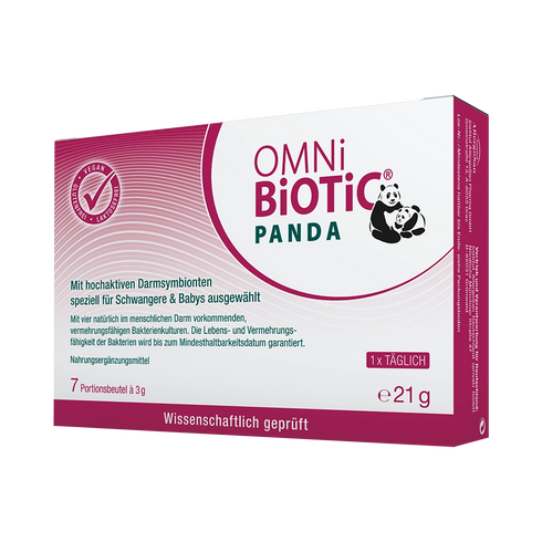 Eine Packung OMNi-BiOTiC PANDA, 7 Sachets à 3 Gramm