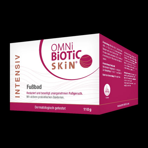 Eine Packung OMNi-BiOTiC SKiN Intensiv-Fußbad, 110 Gramm