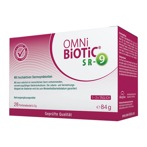 Eine Packung OMNi-BiOTiC SR-9, 28 Sachets à 3 Gramm