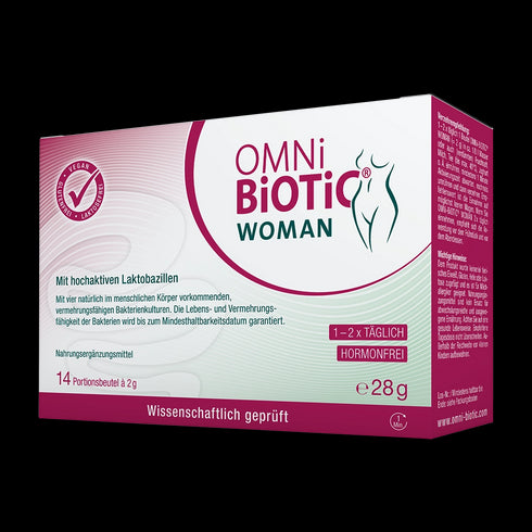 Eine Packung OMNi-BiOTiC WOMAN, 14 Sachets à 2 Gramm