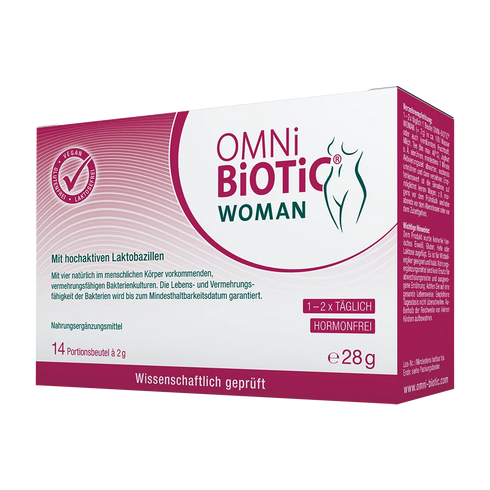 Eine Packung OMNi-BiOTiC WOMAN, 14 Sachets à 2 Gramm