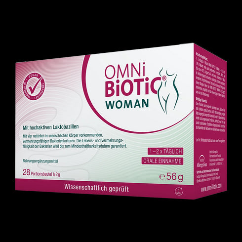 Eine Packung OMNi-BiOTiC WOMAN, 28 Sachets à 2 Gramm