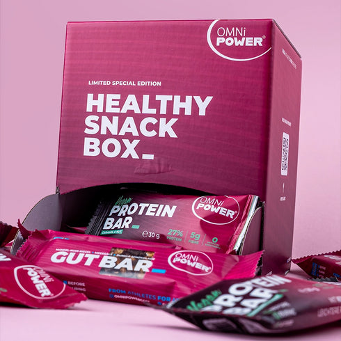 Eine offene OMNi-POWER Healthy Snack Box