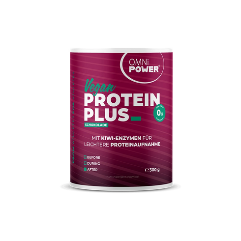 Eine Packung OMNi-POWER PROTEIN PLUS, Schokolade 300 Gramm