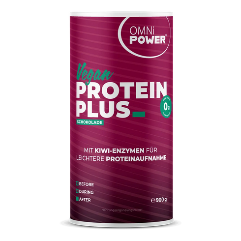 Eine Packung OMNi-POWER PROTEIN PLUS, Schokolade 900 Gramm