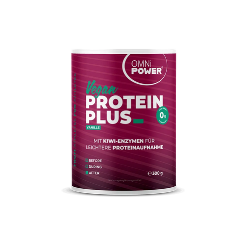 Eine Packung OMNi-POWER PROTEIN PLUS, Vanille 300 Gramm