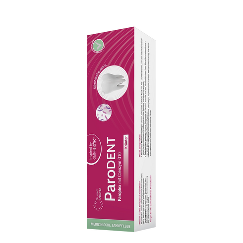 Eine Packung ParoDENT Kräuterzahnpasta, 75 Milliliter