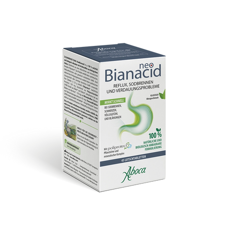 Eine Packung Aboca NeoBianacid, 45 Tabletten