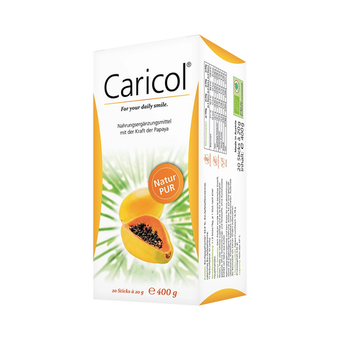 Eine Packung Caricol, 20 Sticks à 20 Gramm