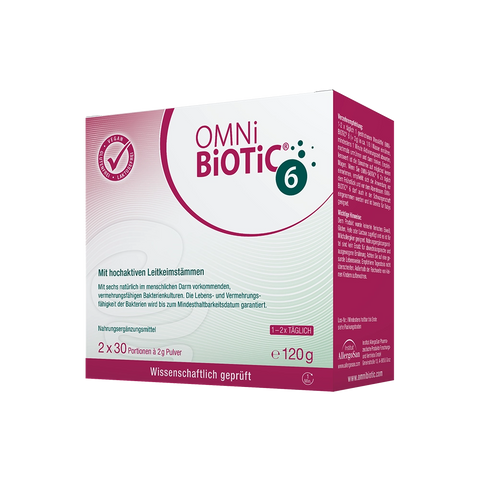 Eine Doppelpackung OMNi-BiOTiC 6, 2 Mal Pulver 60 Gramm