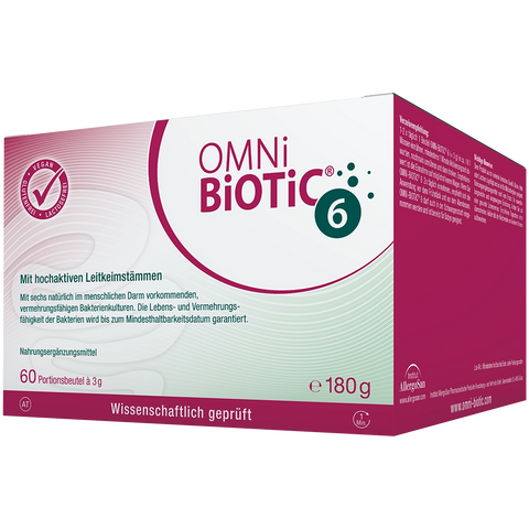 Eine Packung OMNi-BiOTiC 6, 60 Sachets à 3 Gramm