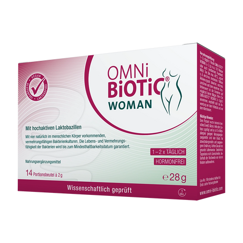 Eine Packung OMNi-BiOTiC WOMAN, 14 Sachets à 2 Gramm