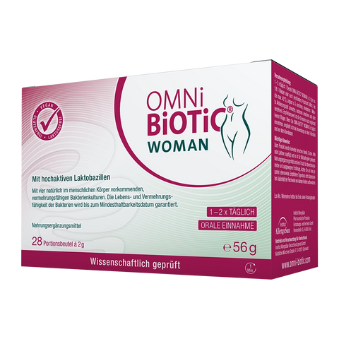 Eine Packung OMNi-BiOTiC WOMAN, 28 Sachets à 2 Gramm